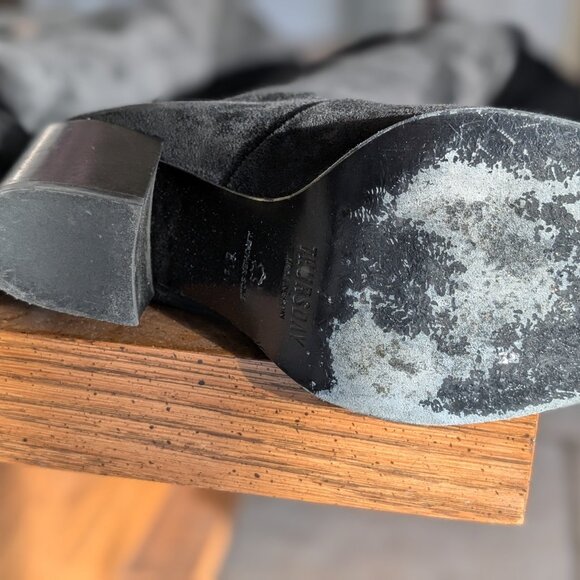 Black Suede Over The Knee Boots by Thursday Boot Company - Picture 5 of 6